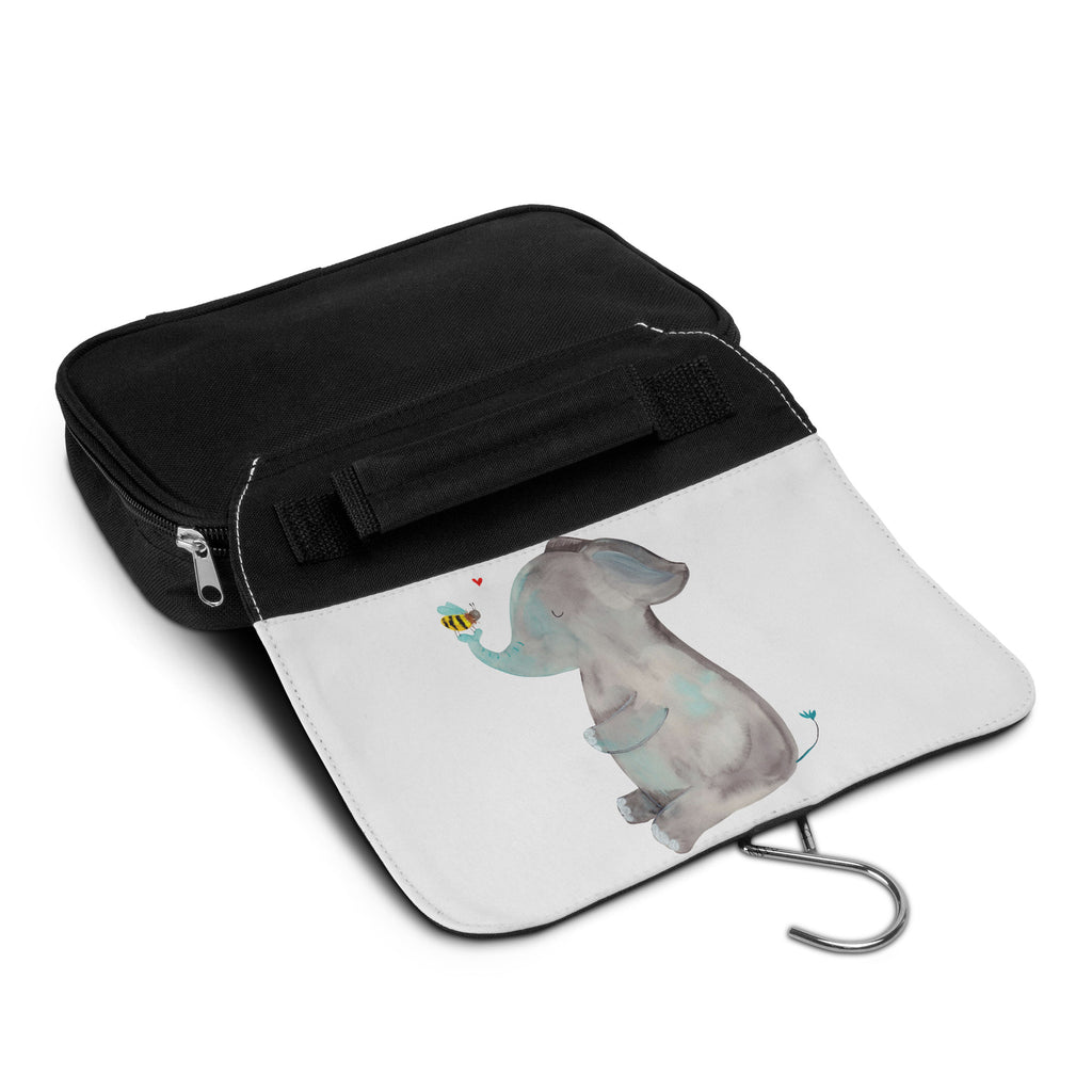 Kulturbeutel Elefant & Biene Kulturbeutel, Zum Aufhängen, Waschtasche, Kosmetiktasche, Damen, Herren, Aufbewahrungstasche, Schminktasche, Kosmetikbeutel, Organizer, Kulturtasche, Schminkutensil, Tiermotive, Gute Laune, lustige Sprüche, Tiere, Elefant, Biene, Liebe, Liebesbeweis, Jahrestag, Liebesgeschenk, Heiratsantrag, Hochzeitsgeschenk, Liebesspruch
