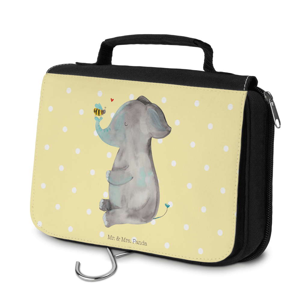 Kulturbeutel Elefant & Biene Kulturbeutel, Zum Aufhängen, Waschtasche, Kosmetiktasche, Damen, Herren, Aufbewahrungstasche, Schminktasche, Kosmetikbeutel, Organizer, Kulturtasche, Schminkutensil, Tiermotive, Gute Laune, lustige Sprüche, Tiere, Elefant, Biene, Liebe, Liebesbeweis, Jahrestag, Liebesgeschenk, Heiratsantrag, Hochzeitsgeschenk, Liebesspruch