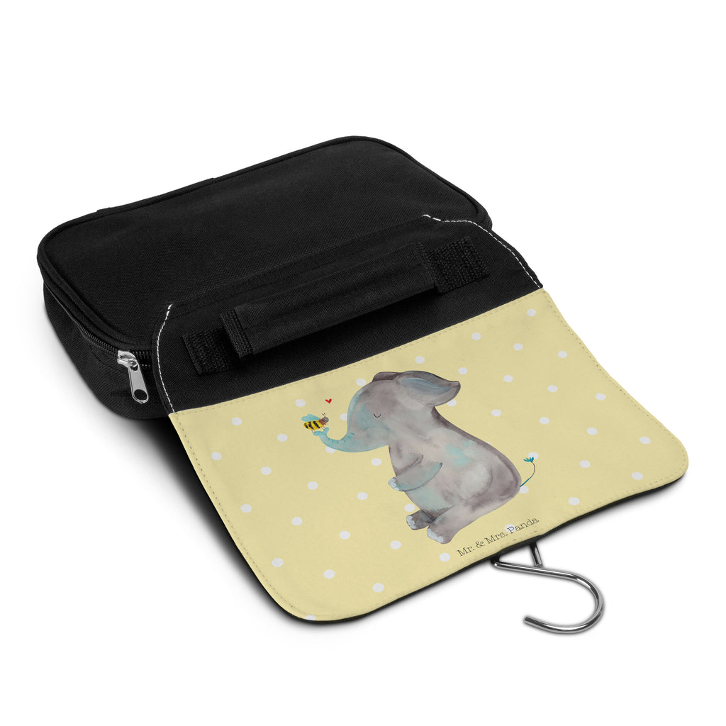 Kulturbeutel Elefant & Biene Kulturbeutel, Zum Aufhängen, Waschtasche, Kosmetiktasche, Damen, Herren, Aufbewahrungstasche, Schminktasche, Kosmetikbeutel, Organizer, Kulturtasche, Schminkutensil, Tiermotive, Gute Laune, lustige Sprüche, Tiere, Elefant, Biene, Liebe, Liebesbeweis, Jahrestag, Liebesgeschenk, Heiratsantrag, Hochzeitsgeschenk, Liebesspruch