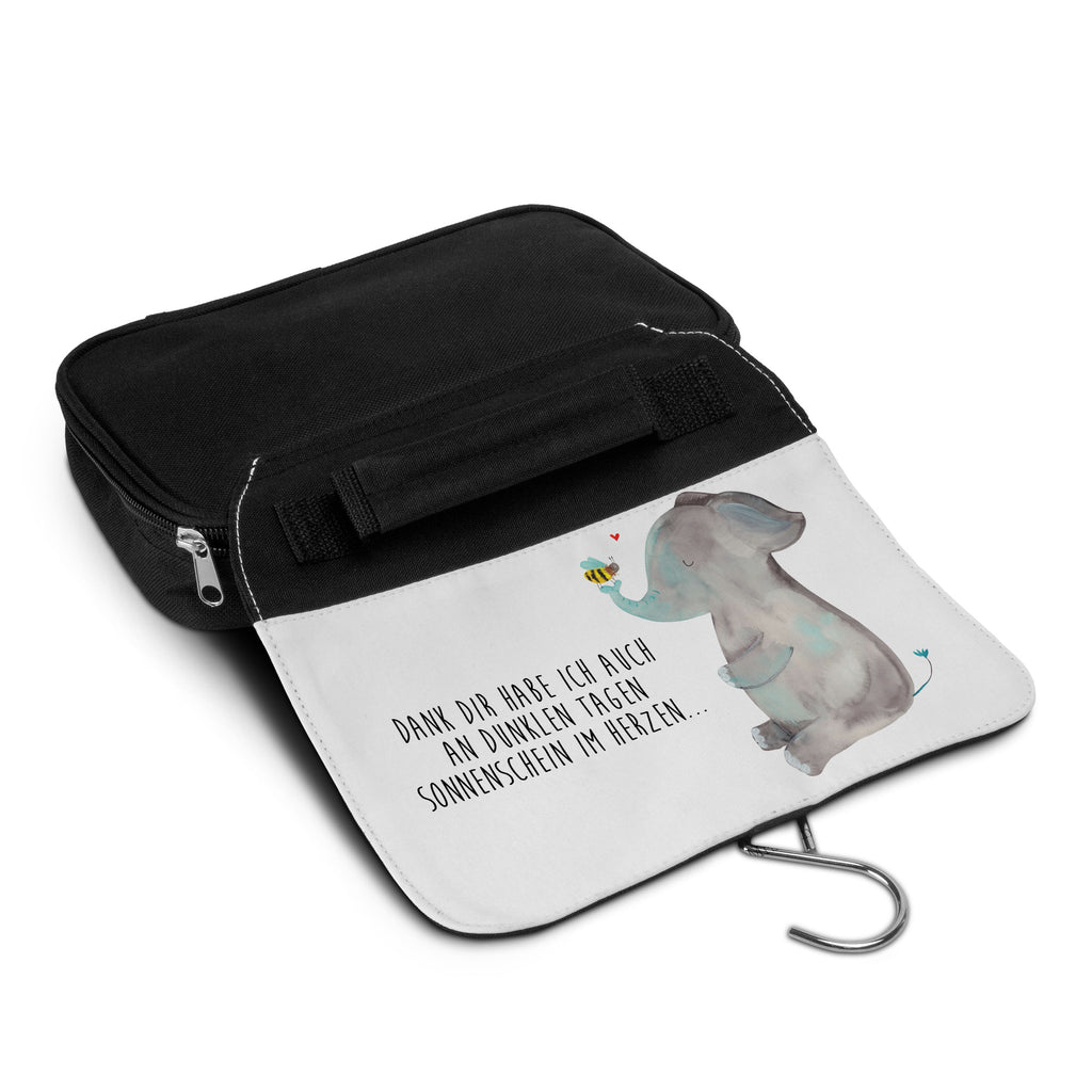 Kulturbeutel Elefant & Biene Kulturbeutel, Zum Aufhängen, Waschtasche, Kosmetiktasche, Damen, Herren, Aufbewahrungstasche, Schminktasche, Kosmetikbeutel, Organizer, Kulturtasche, Schminkutensil, Tiermotive, Gute Laune, lustige Sprüche, Tiere, Elefant, Biene, Liebe, Liebesbeweis, Jahrestag, Liebesgeschenk, Heiratsantrag, Hochzeitsgeschenk, Liebesspruch