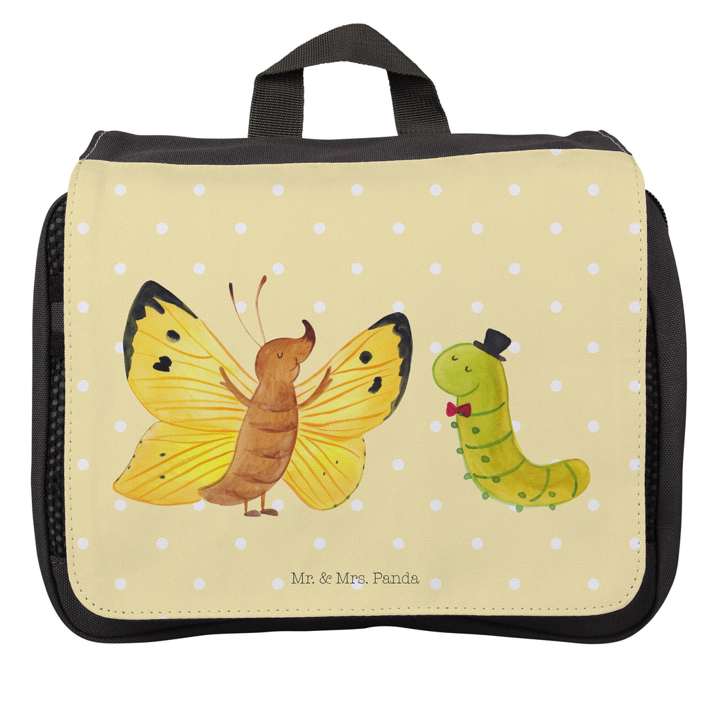 Kulturbeutel Raupe & Schmetterling Kulturbeutel, Zum Aufhängen, Waschtasche, Kosmetiktasche, Damen, Herren, Aufbewahrungstasche, Schminktasche, Kosmetikbeutel, Organizer, Kulturtasche, Schminkutensil, Tiermotive, Gute Laune, lustige Sprüche, Tiere, Raupe, Schmetterling, Zitronenfalter, Entwicklung, Erwachsen werden, Kokon, Hut, Hütchen, Schönheit, Aufwachsen