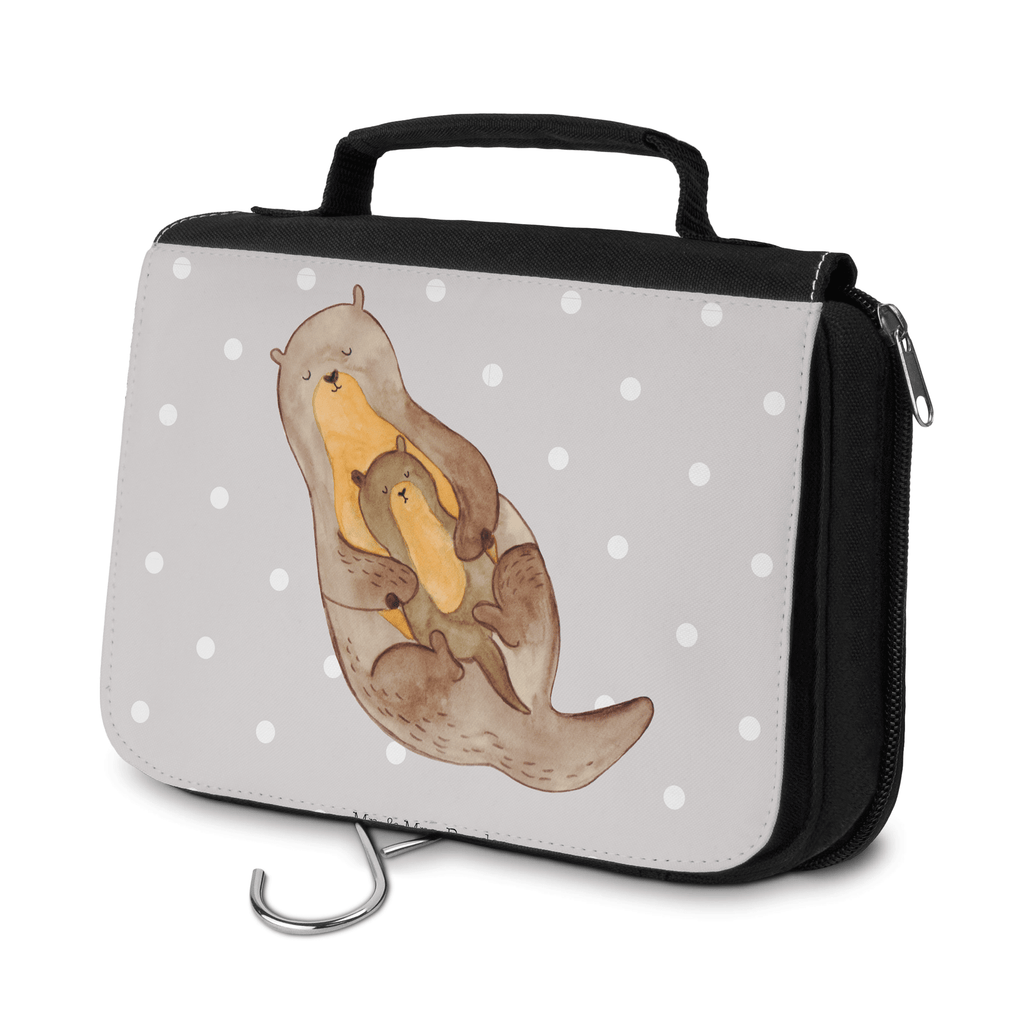 Kulturbeutel Otter mit Kind Kulturbeutel, Zum Aufhängen, Waschtasche, Kosmetiktasche, Damen, Herren, Aufbewahrungstasche, Schminktasche, Kosmetikbeutel, Organizer, Kulturtasche, Schminkutensil, Otter, Fischotter, Seeotter, Otter Seeotter See Otter