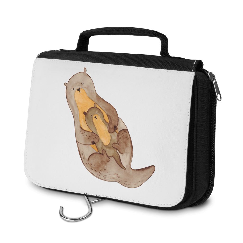 Kulturbeutel Otter mit Kind Kulturbeutel, Zum Aufhängen, Waschtasche, Kosmetiktasche, Damen, Herren, Aufbewahrungstasche, Schminktasche, Kosmetikbeutel, Organizer, Kulturtasche, Schminkutensil, Otter, Fischotter, Seeotter, Otter Seeotter See Otter