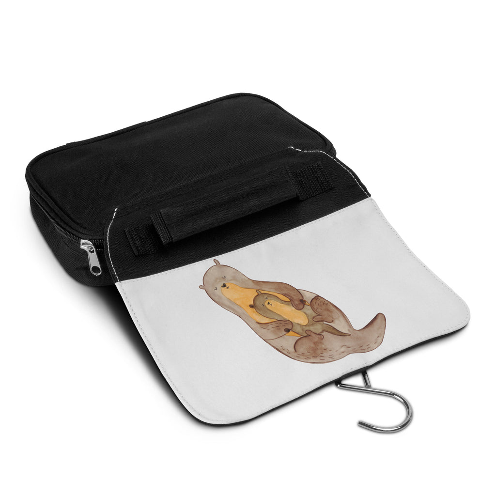 Kulturbeutel Otter mit Kind Kulturbeutel, Zum Aufhängen, Waschtasche, Kosmetiktasche, Damen, Herren, Aufbewahrungstasche, Schminktasche, Kosmetikbeutel, Organizer, Kulturtasche, Schminkutensil, Otter, Fischotter, Seeotter, Otter Seeotter See Otter