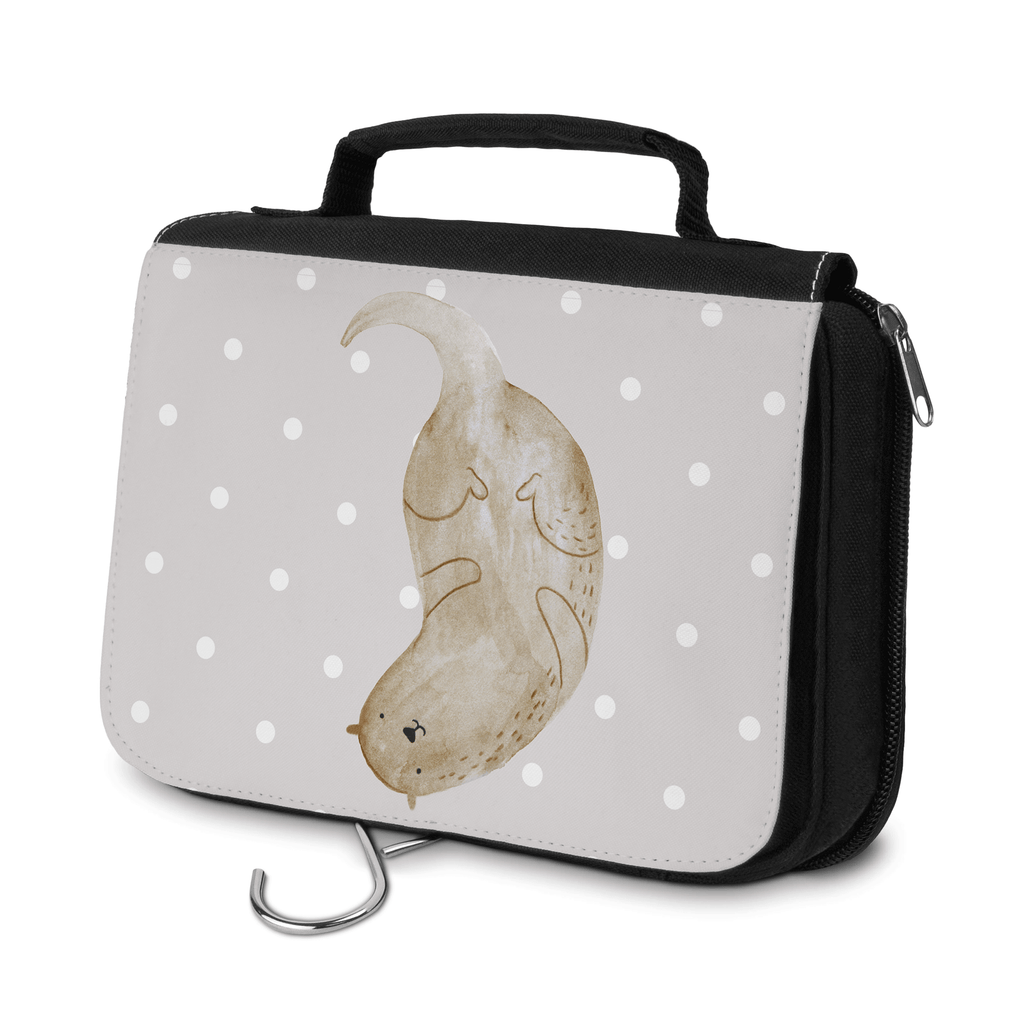 Kulturbeutel Otter kopfüber Kulturbeutel, Zum Aufhängen, Waschtasche, Kosmetiktasche, Damen, Herren, Aufbewahrungstasche, Schminktasche, Kosmetikbeutel, Organizer, Kulturtasche, Schminkutensil, Otter, Fischotter, Seeotter, Otter Seeotter See Otter