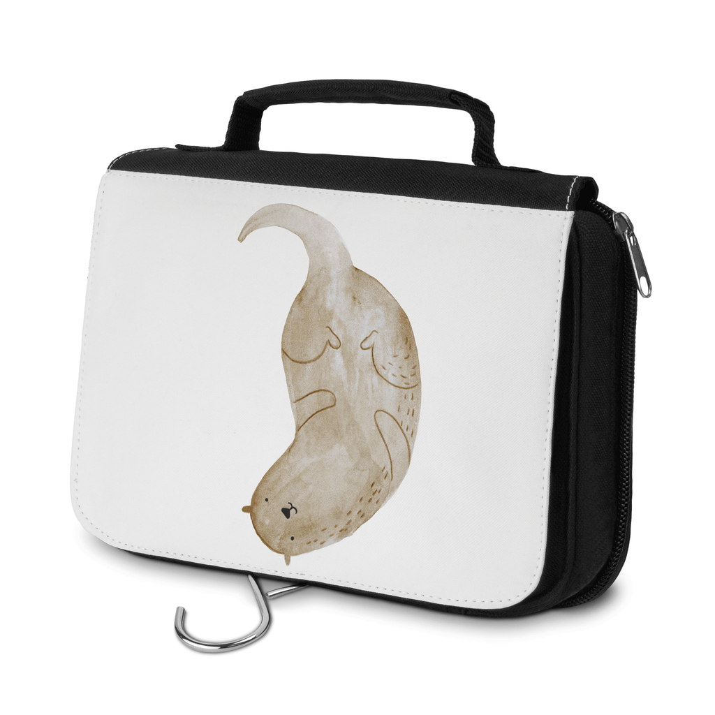 Kulturbeutel Otter kopfüber Kulturbeutel, Zum Aufhängen, Waschtasche, Kosmetiktasche, Damen, Herren, Aufbewahrungstasche, Schminktasche, Kosmetikbeutel, Organizer, Kulturtasche, Schminkutensil, Otter, Fischotter, Seeotter, Otter Seeotter See Otter