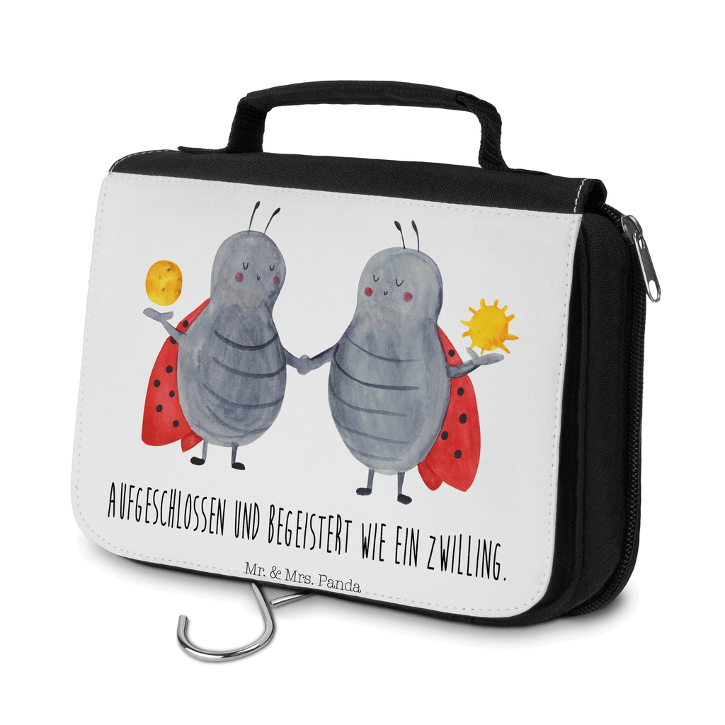 Kulturbeutel Sternzeichen Zwilling Kulturbeutel, Zum Aufhängen, Waschtasche, Kosmetiktasche, Damen, Herren, Aufbewahrungstasche, Schminktasche, Kosmetikbeutel, Organizer, Kulturtasche, Schminkutensil, Tierkreiszeichen, Sternzeichen, Horoskop, Astrologie, Aszendent, Zwillinge, Zwilling Geschenk, Zwilling Sternzeichen, Geburtstag Mai, Geschenk Mai, Geschenk Juni, Marienkäfer, Glückskäfer, Zwillingsbruder, Zwillingsschwester