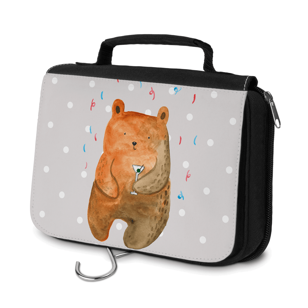 Kulturbeutel Bär Party Kulturbeutel, Zum Aufhängen, Waschtasche, Kosmetiktasche, Damen, Herren, Aufbewahrungstasche, Schminktasche, Kosmetikbeutel, Organizer, Kulturtasche, Schminkutensil, Bär, Teddy, Teddybär, Geburtstag, Geburtstagsgeschenk, Geschenk, Party, Feiern, Abfeiern, Mitbringsel, Gute Laune, Lustig