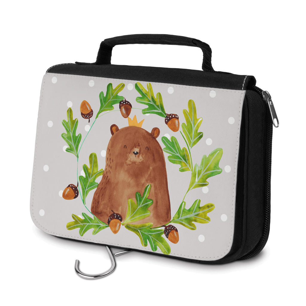 Kulturbeutel Bär König Kulturbeutel, Zum Aufhängen, Waschtasche, Kosmetiktasche, Damen, Herren, Aufbewahrungstasche, Schminktasche, Kosmetikbeutel, Organizer, Kulturtasche, Schminkutensil, Bär, Teddy, Teddybär, Papa, Papa Bär, bester Vater, bester Papa, weltbester Papa, Vatertag, Vater, Dad, Daddy, Papi