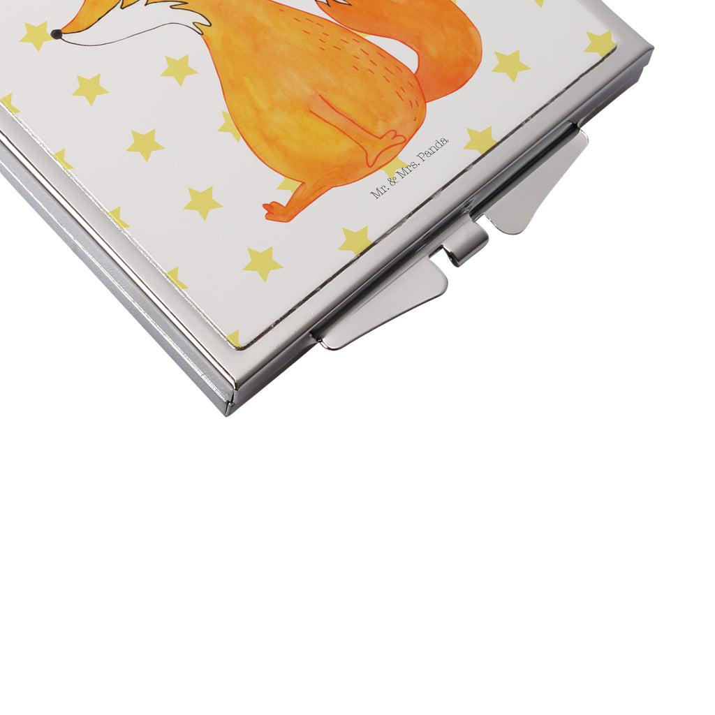 Handtaschenspiegel quadratisch Fuchshörnchen Spiegel, Handtasche, Quadrat, silber, schminken, Schminkspiegel, Einhorn, Einhörner, Einhorn Deko, Pegasus, Unicorn, Fuchs, Unicorns, Fuchshörnchen, Fuchshorn, Foxycorn, Füchse