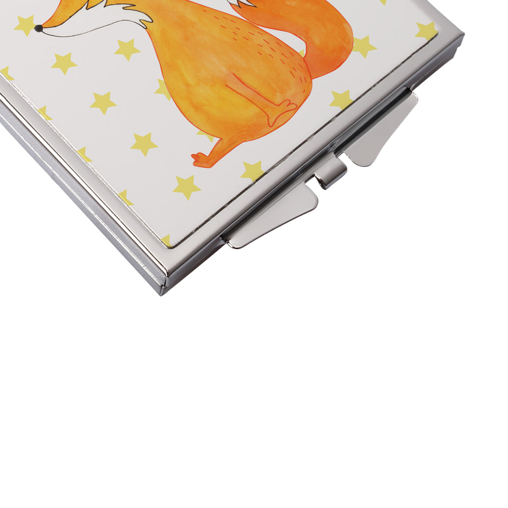 Handtaschenspiegel quadratisch Fuchshörnchen Wunsch Spiegel, Handtasche, Quadrat, silber, schminken, Schminkspiegel, Einhorn, Einhörner, Einhorn Deko, Pegasus, Unicorn, Fuchs, Unicorns, Fuchshörnchen, Fuchshorn, Foxycorn, Füchse