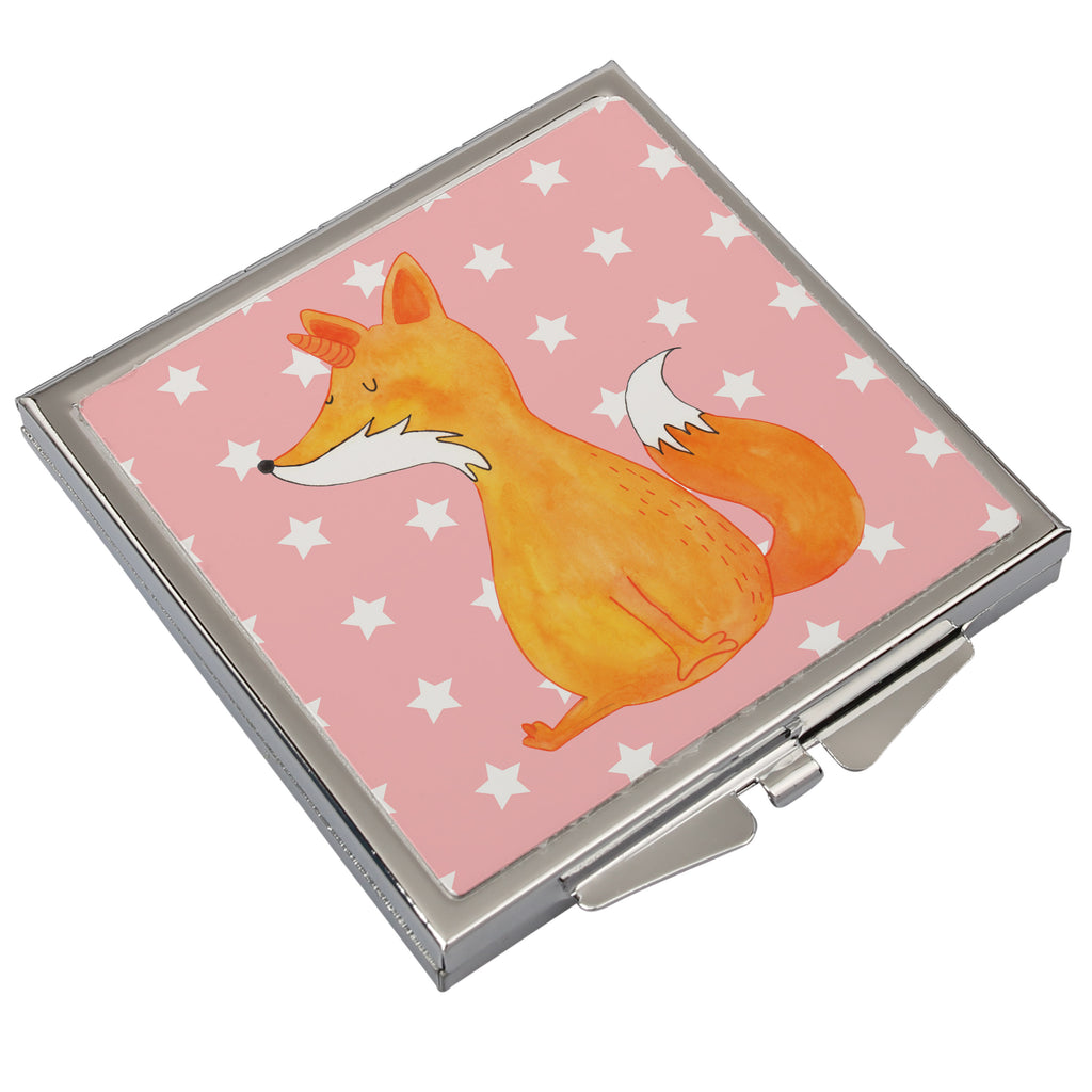 Handtaschenspiegel quadratisch Fuchshörnchen Wunsch Spiegel, Handtasche, Quadrat, silber, schminken, Schminkspiegel, Einhorn, Einhörner, Einhorn Deko, Pegasus, Unicorn, Fuchs, Unicorns, Fuchshörnchen, Fuchshorn, Foxycorn, Füchse