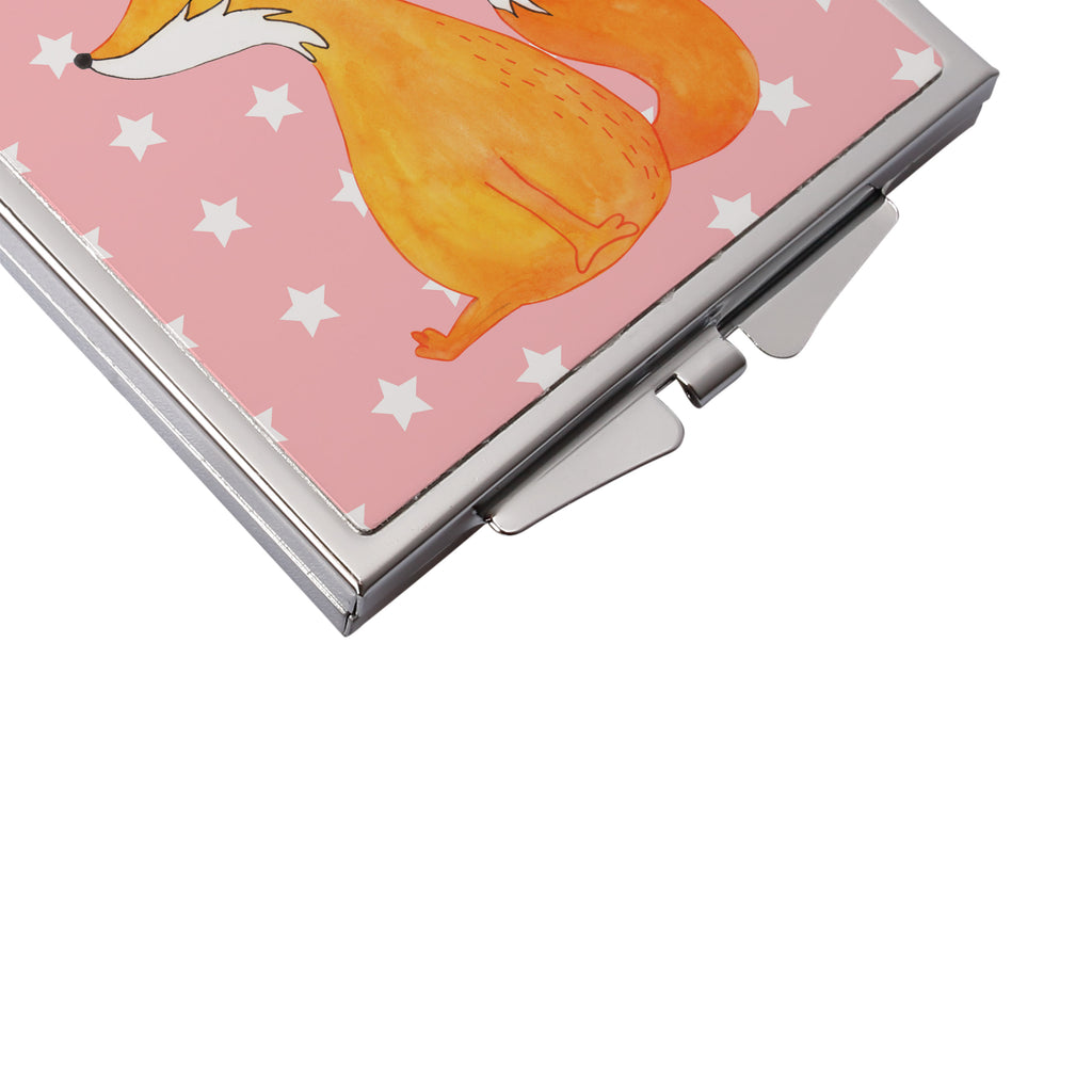 Handtaschenspiegel quadratisch Fuchshörnchen Wunsch Spiegel, Handtasche, Quadrat, silber, schminken, Schminkspiegel, Einhorn, Einhörner, Einhorn Deko, Pegasus, Unicorn, Fuchs, Unicorns, Fuchshörnchen, Fuchshorn, Foxycorn, Füchse