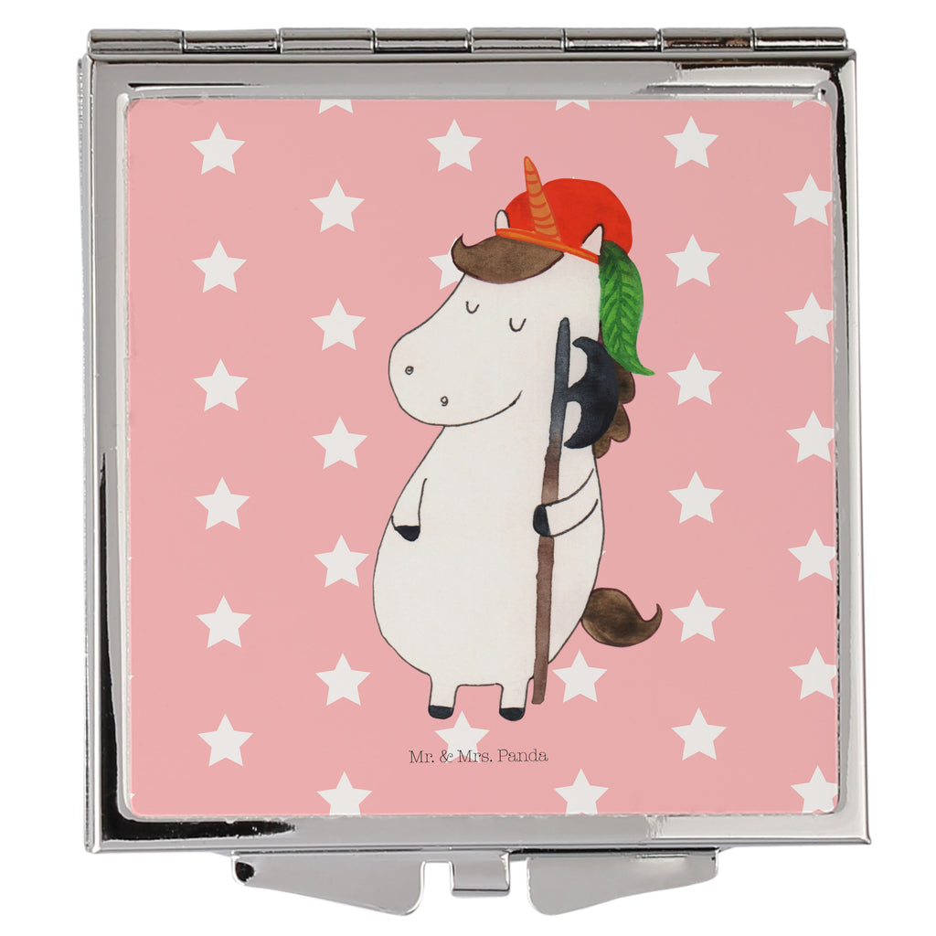 Handtaschenspiegel quadratisch Einhorn Bube Spiegel, Handtasche, Quadrat, silber, schminken, Schminkspiegel, Einhorn, Einhörner, Einhorn Deko, Pegasus, Unicorn, Bube, Mittelalter