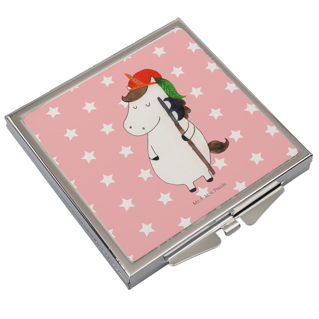 Handtaschenspiegel quadratisch Einhorn Bube Spiegel, Handtasche, Quadrat, silber, schminken, Schminkspiegel, Einhorn, Einhörner, Einhorn Deko, Pegasus, Unicorn, Bube, Mittelalter
