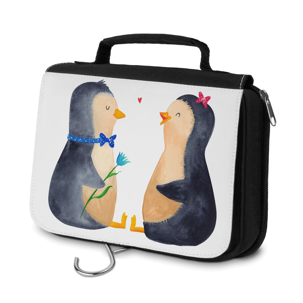 Kulturbeutel Pinguin Pärchen Kulturbeutel, Zum Aufhängen, Waschtasche, Kosmetiktasche, Damen, Herren, Aufbewahrungstasche, Schminktasche, Kosmetikbeutel, Organizer, Kulturtasche, Schminkutensil, Pinguin, Pinguine, Liebe, Liebespaar, Liebesbeweis, Liebesgeschenk, Verlobung, Jahrestag, Hochzeitstag, Hochzeit, Hochzeitsgeschenk, große Liebe, Traumpaar