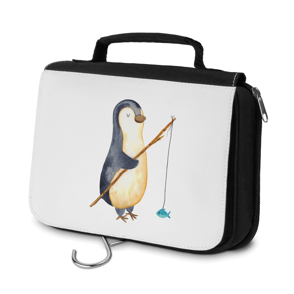 Kulturbeutel Pinguin Angler Kulturbeutel, Zum Aufhängen, Waschtasche, Kosmetiktasche, Damen, Herren, Aufbewahrungstasche, Schminktasche, Kosmetikbeutel, Organizer, Kulturtasche, Schminkutensil, Pinguin, Pinguine, Angeln, Angler, Tagträume, Hobby, Plan, Planer, Tagesplan, Neustart, Motivation, Geschenk, Freundinnen, Geschenkidee, Urlaub, Wochenende