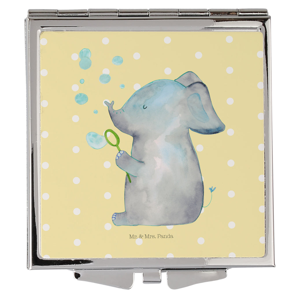 Handtaschenspiegel quadratisch Elefant Seifenblasen Spiegel, Handtasche, Quadrat, silber, schminken, Schminkspiegel, Tiermotive, Gute Laune, lustige Sprüche, Tiere, Elefant, Elefanten, Dickhäter, Rüsseltier, Seifenblasen, Liebe, Heimat, Gefühl. Daheim, Liebesbeweis, Liebesspruch