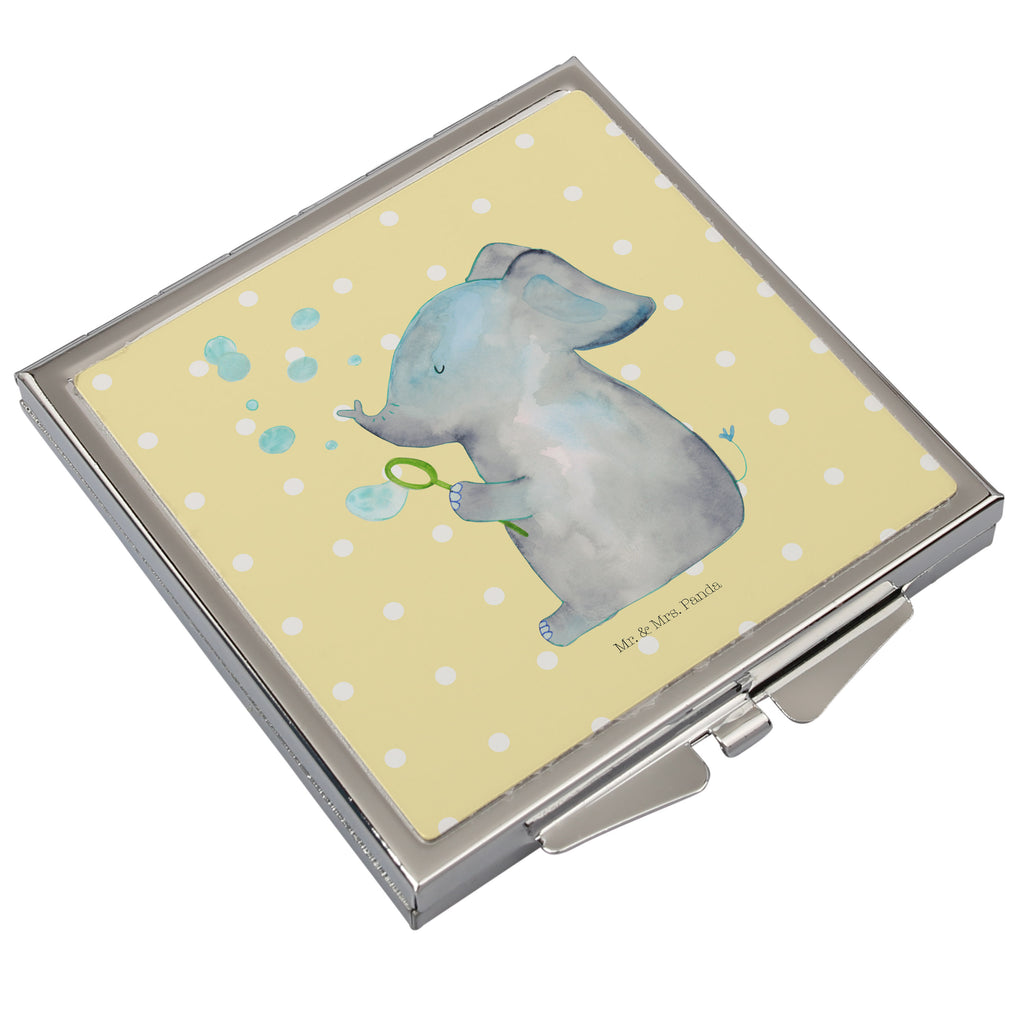 Handtaschenspiegel quadratisch Elefant Seifenblasen Spiegel, Handtasche, Quadrat, silber, schminken, Schminkspiegel, Tiermotive, Gute Laune, lustige Sprüche, Tiere, Elefant, Elefanten, Dickhäter, Rüsseltier, Seifenblasen, Liebe, Heimat, Gefühl. Daheim, Liebesbeweis, Liebesspruch