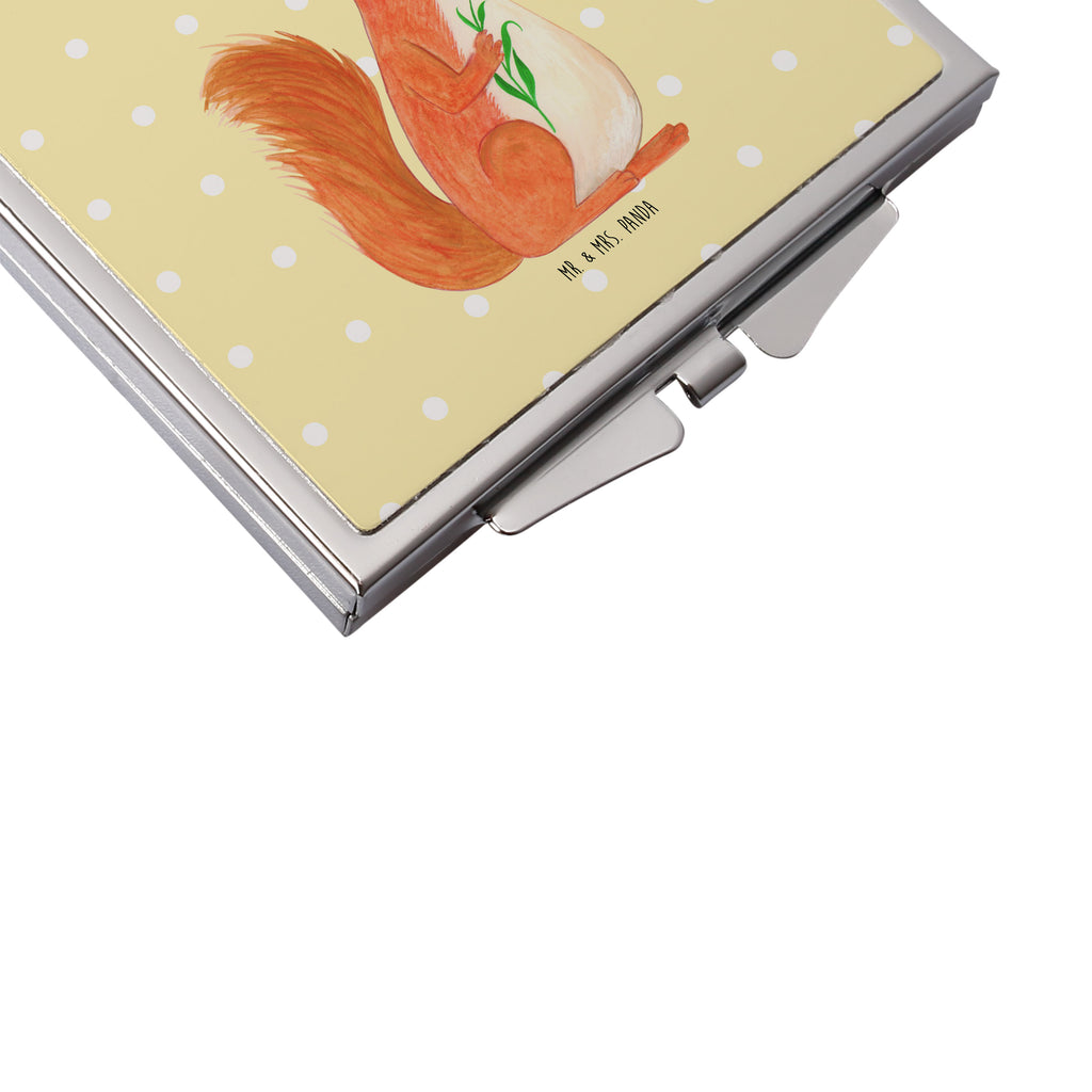 Handtaschenspiegel quadratisch Eichhörnchen Blume Spiegel, Handtasche, Quadrat, silber, schminken, Schminkspiegel, Tiermotive, Gute Laune, lustige Sprüche, Tiere, Eichhörnchen, Eichhorn, Spruch positiv, Lachen, Spaß, Motivation Sprüche, Motivation Bilder, glücklich Spruch, Spruch Deko