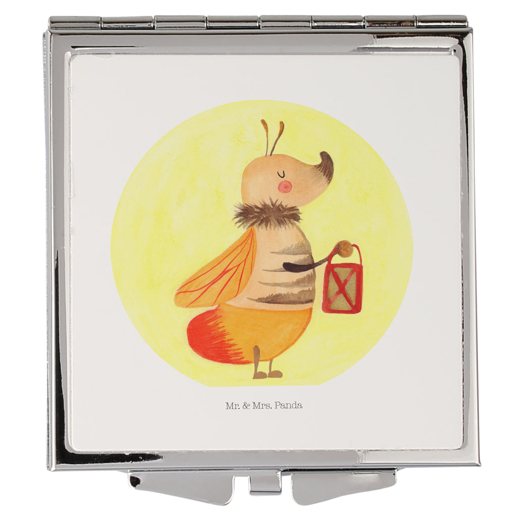 Handtaschenspiegel quadratisch Glühwürmchen Spiegel, Handtasche, Quadrat, silber, schminken, Schminkspiegel, Tiermotive, Gute Laune, lustige Sprüche, Tiere, Glühwürmchen, Glühwurm, Falter, Liebe, Leuchten, magisch, Liebesbeweis, Lieblingsmensch, Verlobung, Heiratsantrag, Jahrestag, Liebesspruch