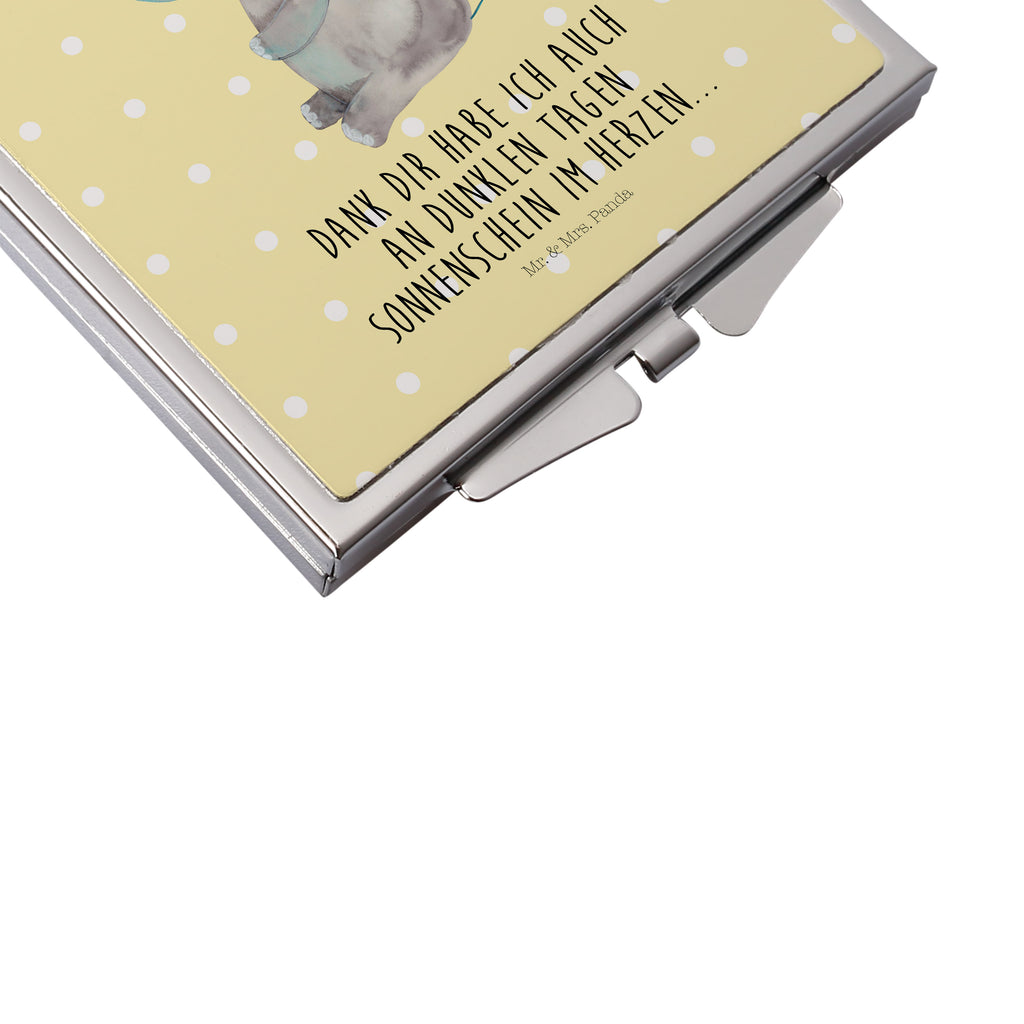 Handtaschenspiegel quadratisch Elefant & Biene Spiegel, Handtasche, Quadrat, silber, schminken, Schminkspiegel, Tiermotive, Gute Laune, lustige Sprüche, Tiere, Elefant, Biene, Liebe, Liebesbeweis, Jahrestag, Liebesgeschenk, Heiratsantrag, Hochzeitsgeschenk, Liebesspruch