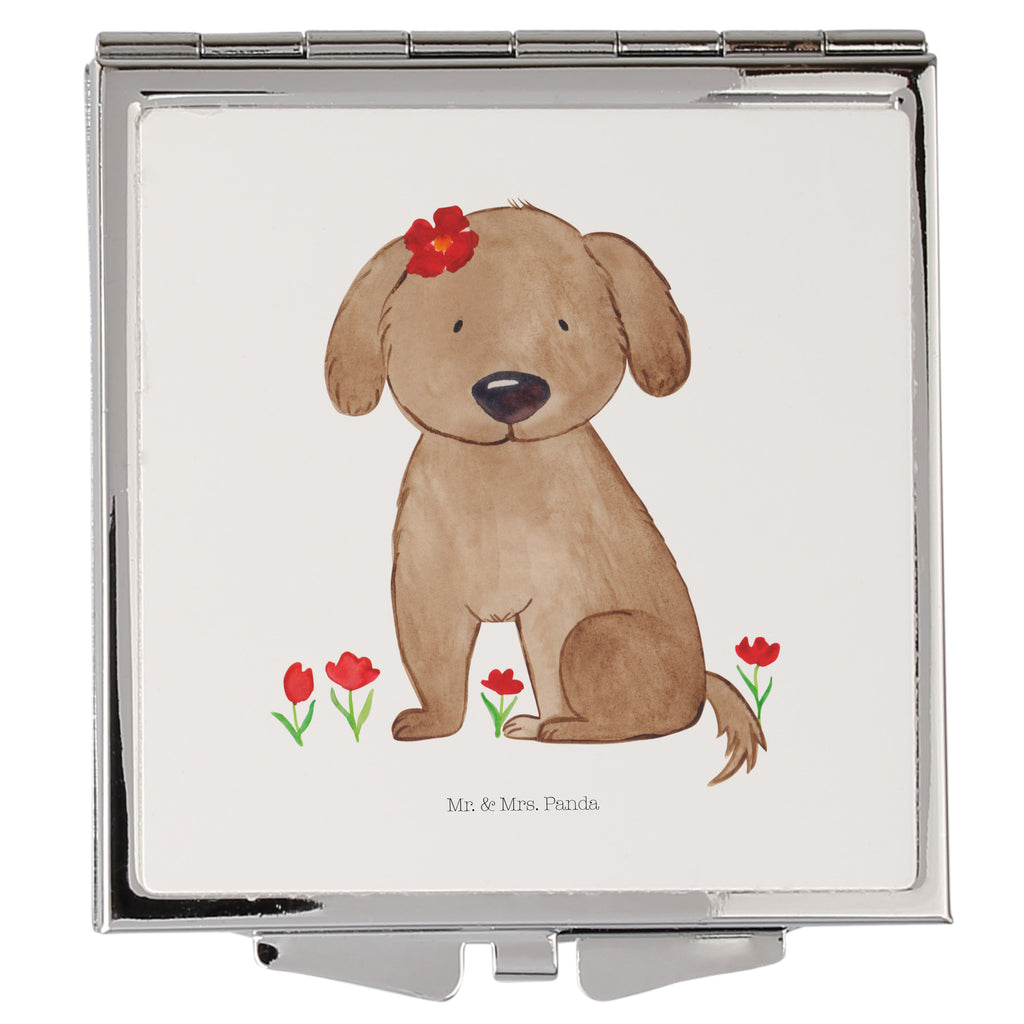 Handtaschenspiegel quadratisch Hund Hundedame Spiegel, Handtasche, Quadrat, silber, schminken, Schminkspiegel, Hund, Hundemotiv, Haustier, Hunderasse, Tierliebhaber, Hundebesitzer, Sprüche, Hunde, Hundeliebe, Hundeglück, Liebe, Frauchen