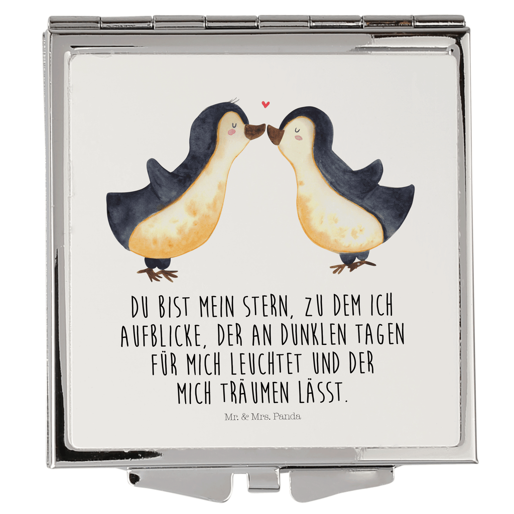 Handtaschenspiegel quadratisch Pinguin Liebe Spiegel, Handtasche, Quadrat, silber, schminken, Schminkspiegel, Liebe, Partner, Freund, Freundin, Ehemann, Ehefrau, Heiraten, Verlobung, Heiratsantrag, Liebesgeschenk, Jahrestag, Hocheitstag, Pinguin, Pinguine, Pinguin Paar, Pinguinpaar, Pinguin Liebe, Paar, Pärchen. Liebespaar, Liebesbeweis, Liebesspruch, Hochzeitstag, Geschenk Freund, Geschenk Freundin, Verlobte, Verlobter, Love, Geschenk Hochzeitstag, Geschenkidee, Hochzeit, Gastgeschenk