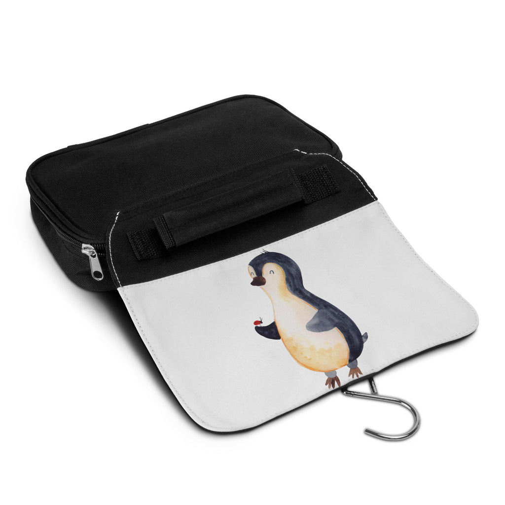 Kulturbeutel Pinguin Marienkäfer Kulturbeutel, Zum Aufhängen, Waschtasche, Kosmetiktasche, Damen, Herren, Aufbewahrungstasche, Schminktasche, Kosmetikbeutel, Organizer, Kulturtasche, Schminkutensil, Pinguin, Pinguine, Marienkäfer, Liebe, Wunder, Glück, Freude, Lebensfreude