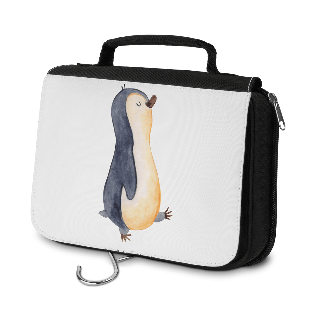 Kulturbeutel Pinguin marschierend Kulturbeutel, Zum Aufhängen, Waschtasche, Kosmetiktasche, Damen, Herren, Aufbewahrungstasche, Schminktasche, Kosmetikbeutel, Organizer, Kulturtasche, Schminkutensil, Pinguin, Pinguine, Frühaufsteher, Langschläfer, Bruder, Schwester, Familie