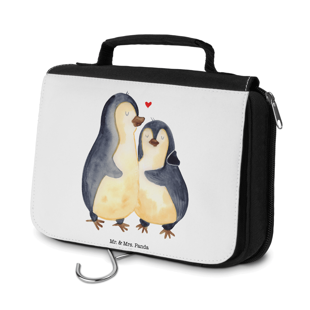 Kulturbeutel Pinguin umarmend Kulturbeutel, Zum Aufhängen, Waschtasche, Kosmetiktasche, Damen, Herren, Aufbewahrungstasche, Schminktasche, Kosmetikbeutel, Organizer, Kulturtasche, Schminkutensil, Pinguin, Liebe, Liebespaar, Liebesbeweis, Liebesgeschenk, Verlobung, Jahrestag, Hochzeitstag, Hochzeit, Hochzeitsgeschenk