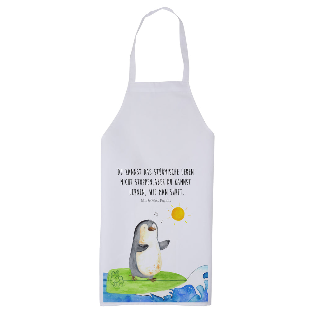 Kochschürze Pinguin Surfer Schürze, Backschürze, Küchenschürze, Grillschürze, Latzschürze, Pinguin, Pinguine, surfen, Surfer, Hawaii, Urlaub, Wellen, Wellen reiten, Portugal