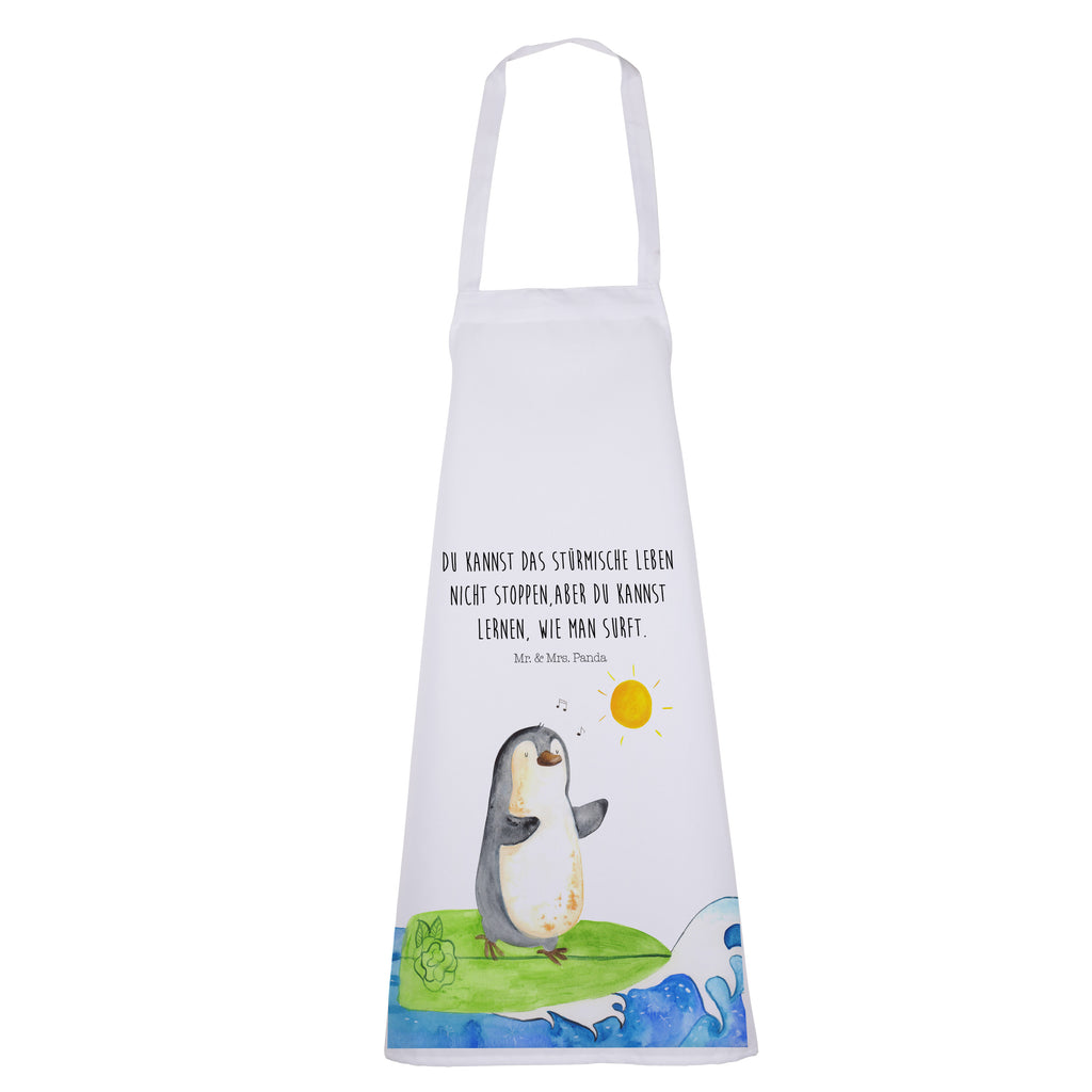 Kochschürze Pinguin Surfer Schürze, Backschürze, Küchenschürze, Grillschürze, Latzschürze, Pinguin, Pinguine, surfen, Surfer, Hawaii, Urlaub, Wellen, Wellen reiten, Portugal
