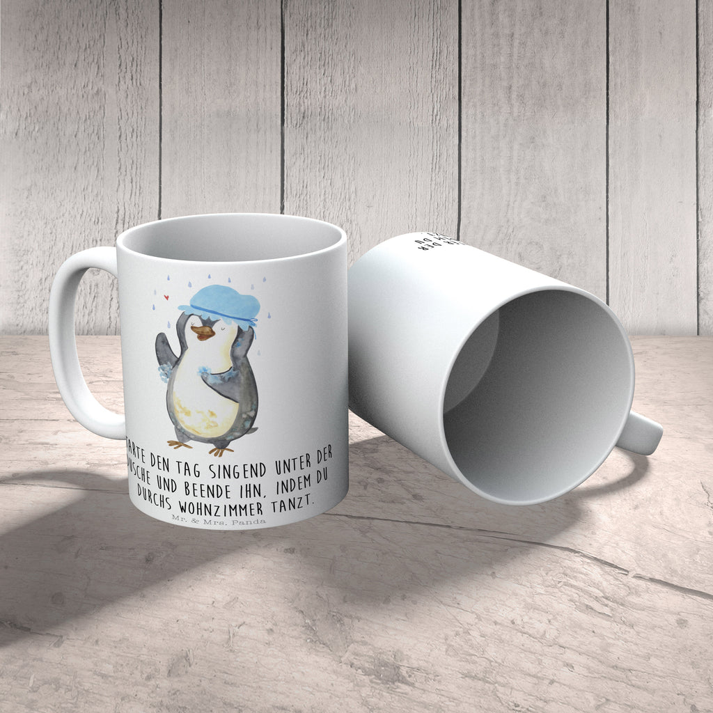 Tasse Pinguin duscht