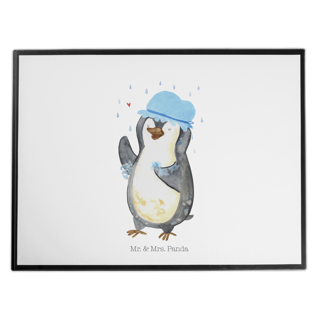 Schreibtischunterlage Pinguin duscht Schreibunterlage, Schreibtischauflage, Bürobedarf, Büroartikel, Schreibwaren, Schreibtisch Unterlagen, Schreibtischunterlage Groß, Pinguin, Pinguine, Dusche, duschen, Lebensmotto, Motivation, Neustart, Neuanfang, glücklich sein