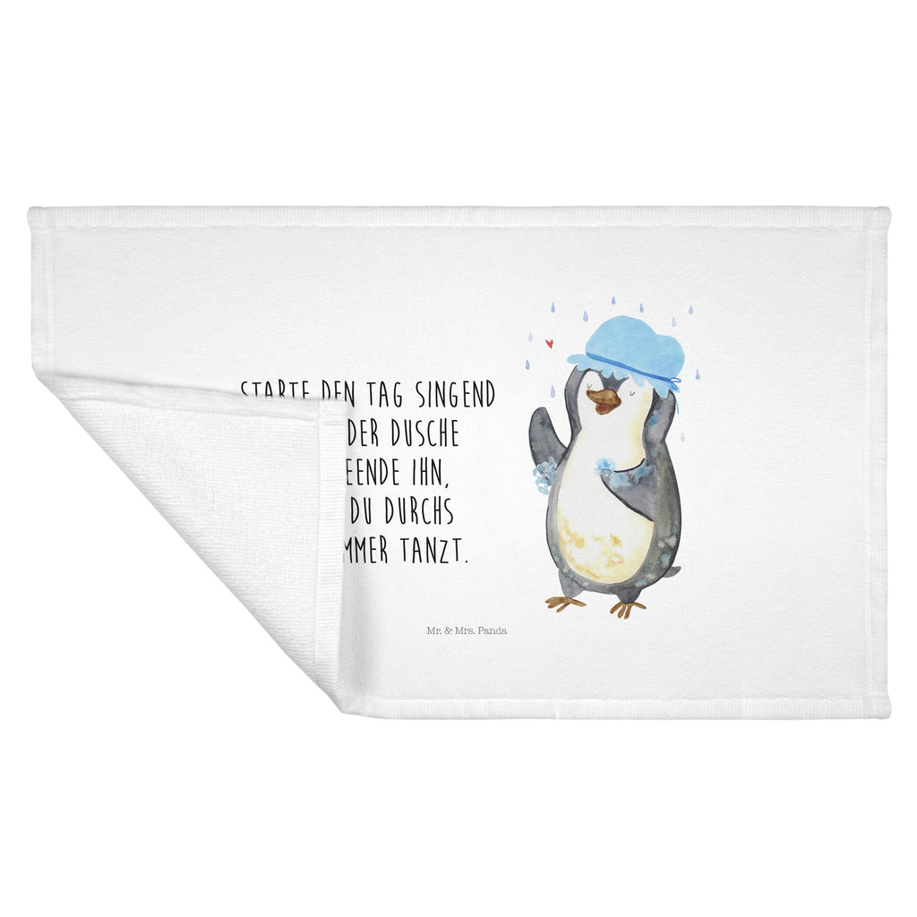 50 x 100 Handtuch Pinguin duscht Handtuch, Badehandtuch, Badezimmer, Handtücher, groß, Kinder, Baby, Pinguin, Pinguine, Dusche, duschen, Lebensmotto, Motivation, Neustart, Neuanfang, glücklich sein