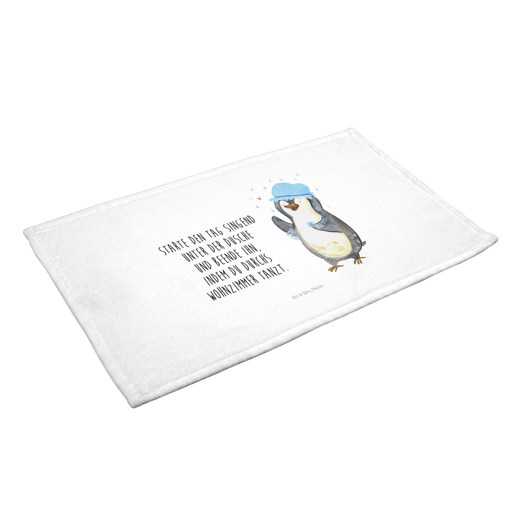 50 x 100 Handtuch Pinguin duscht Handtuch, Badehandtuch, Badezimmer, Handtücher, groß, Kinder, Baby, Pinguin, Pinguine, Dusche, duschen, Lebensmotto, Motivation, Neustart, Neuanfang, glücklich sein