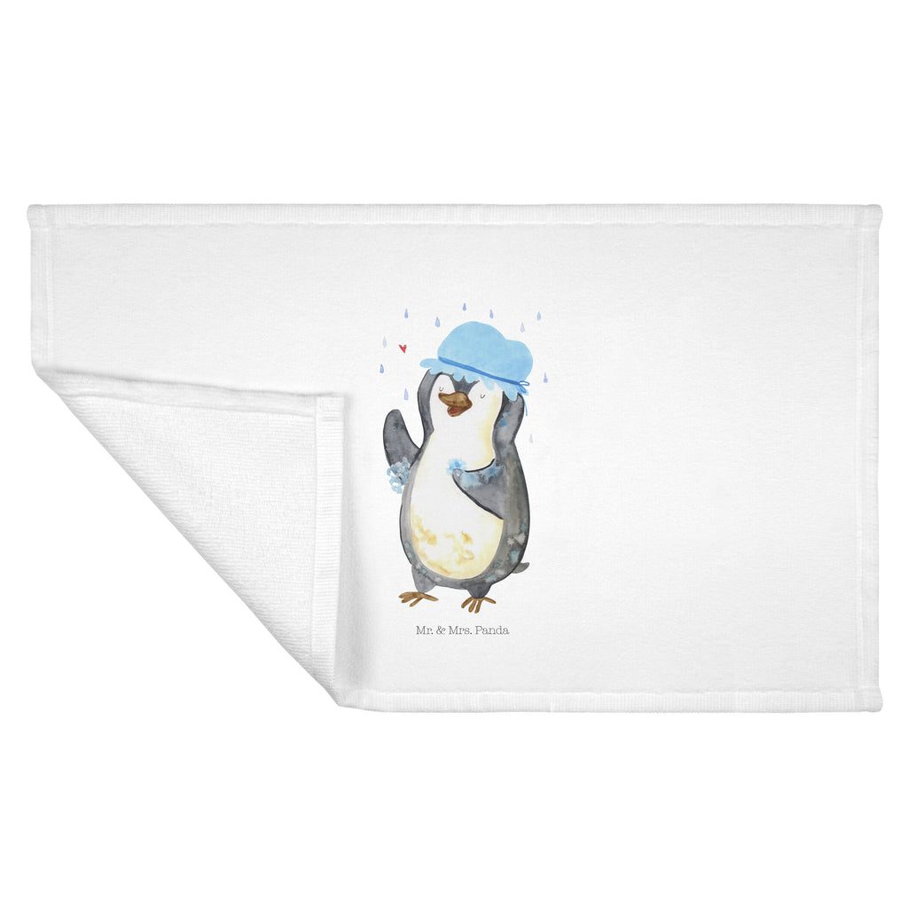 50 x 100 Handtuch Pinguin duscht Handtuch, Badehandtuch, Badezimmer, Handtücher, groß, Kinder, Baby, Pinguin, Pinguine, Dusche, duschen, Lebensmotto, Motivation, Neustart, Neuanfang, glücklich sein