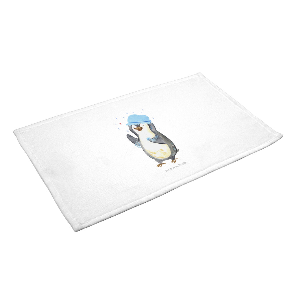 50 x 100 Handtuch Pinguin duscht Handtuch, Badehandtuch, Badezimmer, Handtücher, groß, Kinder, Baby, Pinguin, Pinguine, Dusche, duschen, Lebensmotto, Motivation, Neustart, Neuanfang, glücklich sein