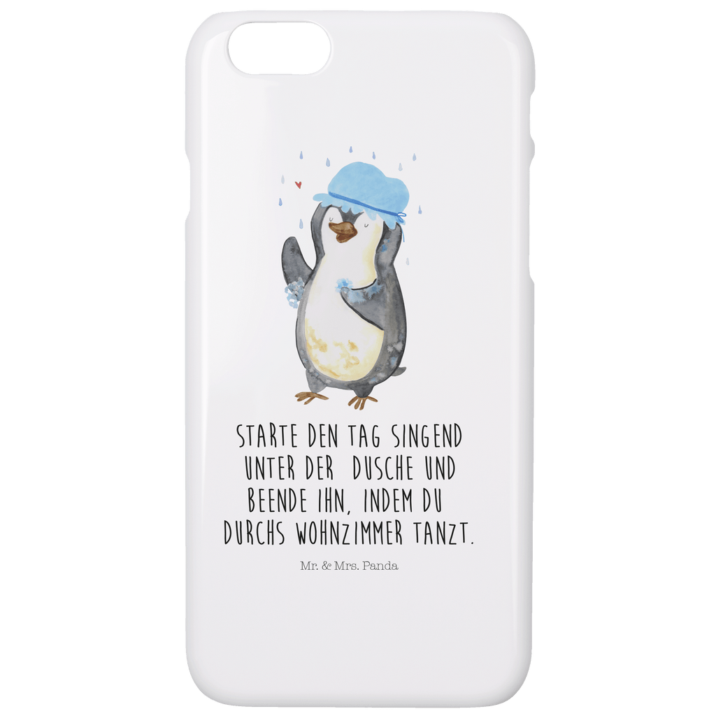 Iphone 6 / 6S Handyhülle Pinguin duscht Handyhülle, Handycover, Cover, Handy, Hülle, Iphone 6, Iphone 6s, Pinguin, Pinguine, Dusche, duschen, Lebensmotto, Motivation, Neustart, Neuanfang, glücklich sein