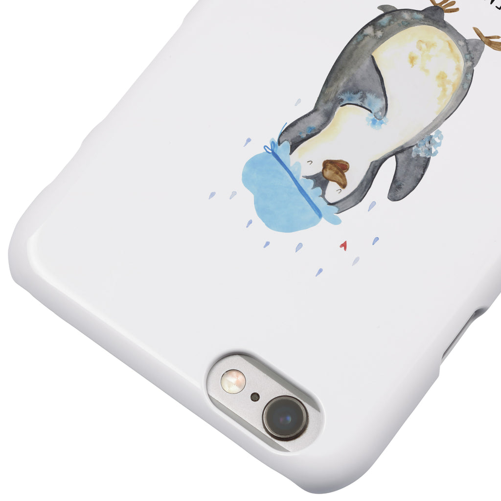 Iphone 6 / 6S Handyhülle Pinguin duscht Handyhülle, Handycover, Cover, Handy, Hülle, Iphone 6, Iphone 6s, Pinguin, Pinguine, Dusche, duschen, Lebensmotto, Motivation, Neustart, Neuanfang, glücklich sein