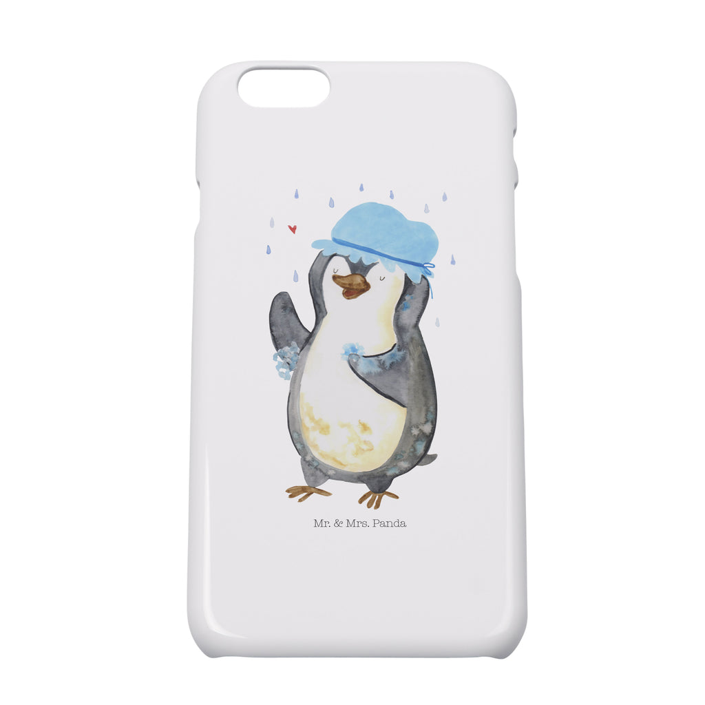 Iphone 6 / 6S Handyhülle Pinguin duscht Handyhülle, Handycover, Cover, Handy, Hülle, Iphone 6, Iphone 6s, Pinguin, Pinguine, Dusche, duschen, Lebensmotto, Motivation, Neustart, Neuanfang, glücklich sein