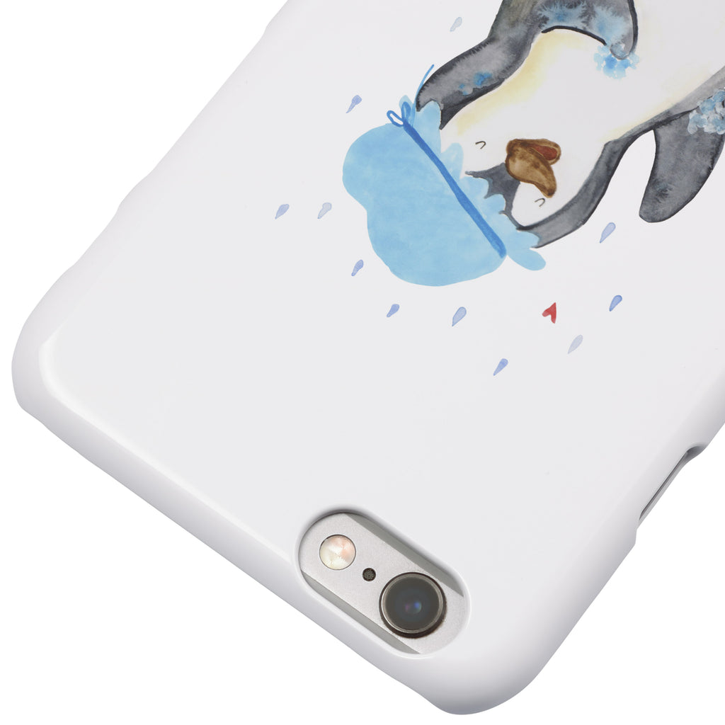 Iphone 6 / 6S Handyhülle Pinguin duscht Handyhülle, Handycover, Cover, Handy, Hülle, Iphone 6, Iphone 6s, Pinguin, Pinguine, Dusche, duschen, Lebensmotto, Motivation, Neustart, Neuanfang, glücklich sein