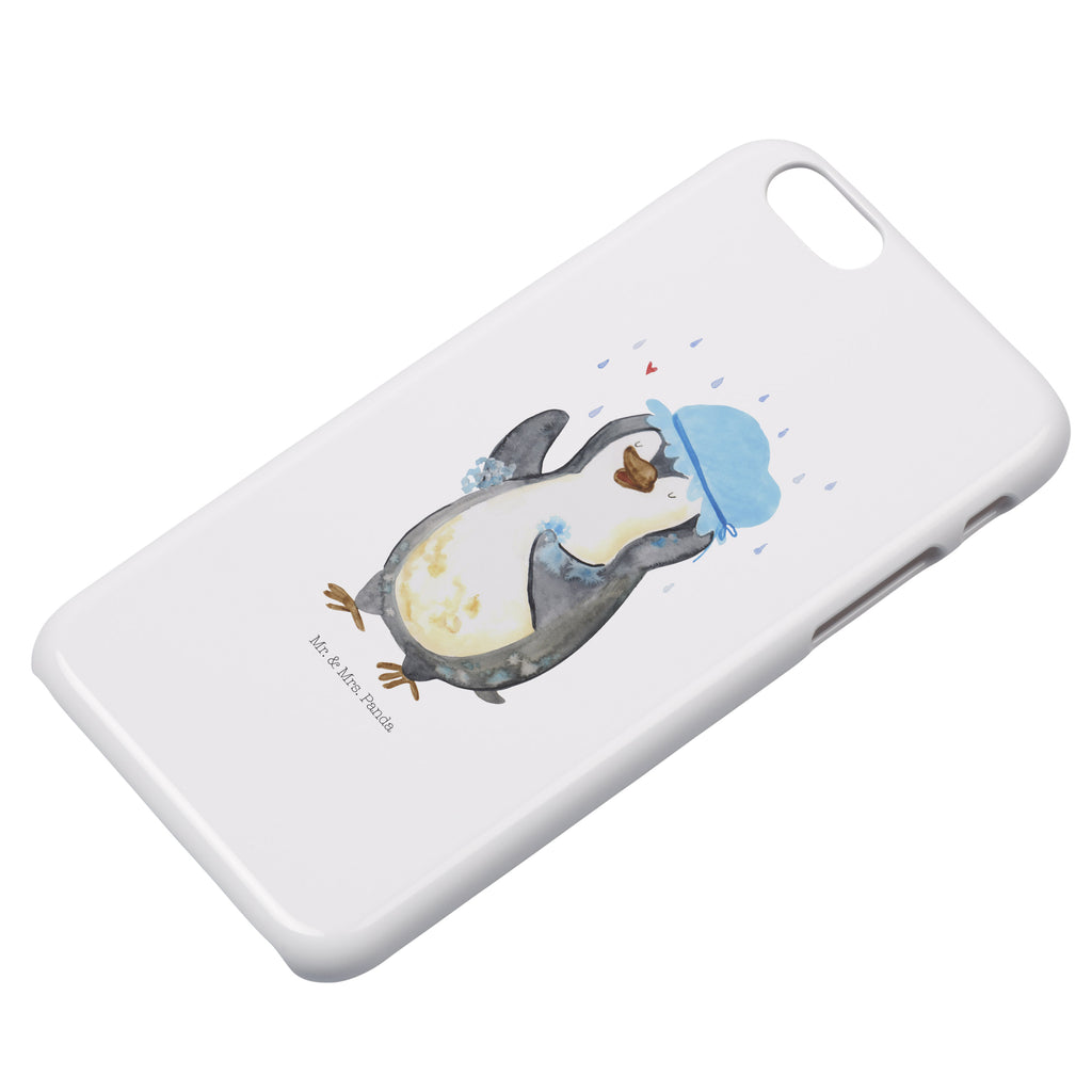 Iphone 8 Handyhülle Pinguin duscht Handyhülle, Handycover, Cover, Handy, Hülle, Iphone 8, Iphone 8S, Pinguin, Pinguine, Dusche, duschen, Lebensmotto, Motivation, Neustart, Neuanfang, glücklich sein
