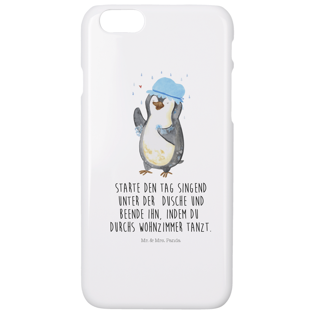 Iphone 7 / 7S Handyhülle Pinguin duscht Handyhülle, Handycover, Cover, Handy, Hülle, Iphone 7, Iphone 7S, Pinguin, Pinguine, Dusche, duschen, Lebensmotto, Motivation, Neustart, Neuanfang, glücklich sein