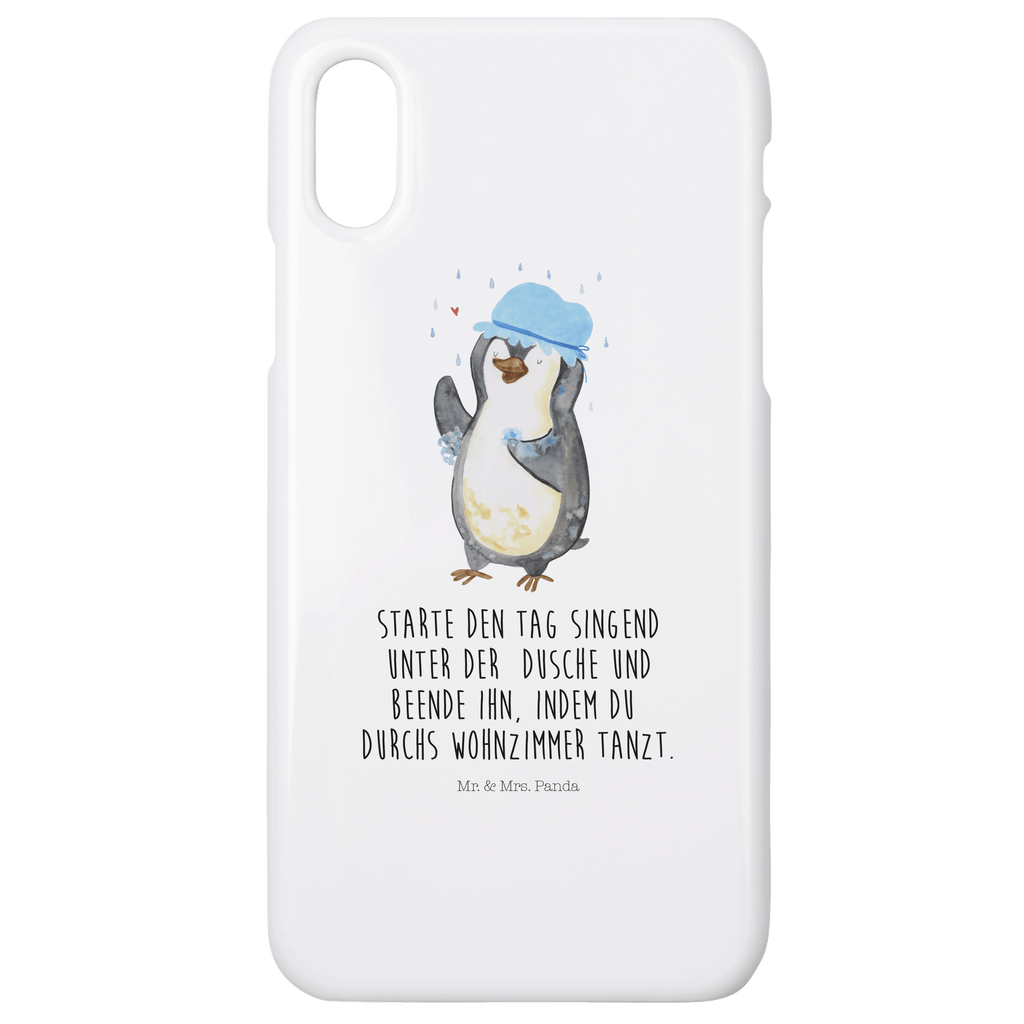 Iphone 10 Handyhülle Pinguin duscht Handyhülle, Handycover, Cover, Handy, Hülle, Iphone 10, Iphone X, Pinguin, Pinguine, Dusche, duschen, Lebensmotto, Motivation, Neustart, Neuanfang, glücklich sein