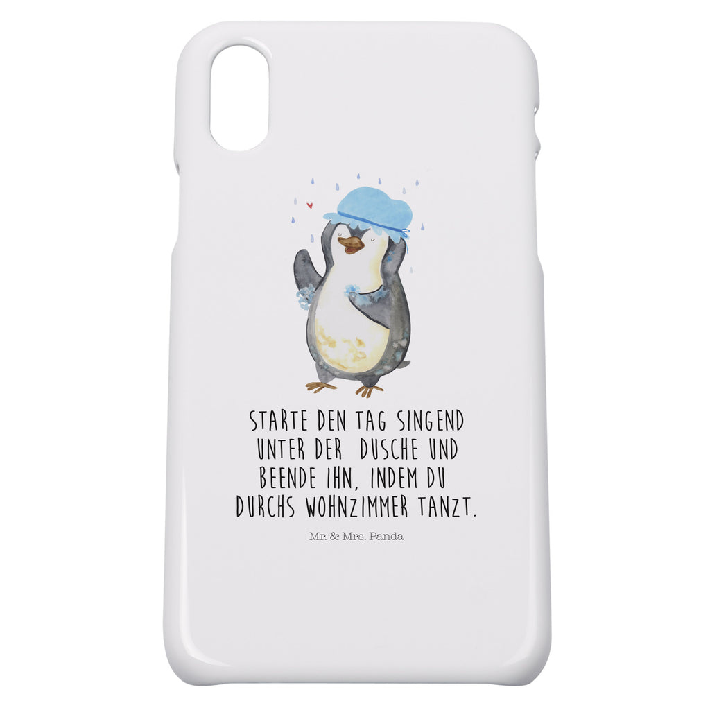 Iphone 10 Handyhülle Pinguin duscht Handyhülle, Handycover, Cover, Handy, Hülle, Iphone 10, Iphone X, Pinguin, Pinguine, Dusche, duschen, Lebensmotto, Motivation, Neustart, Neuanfang, glücklich sein