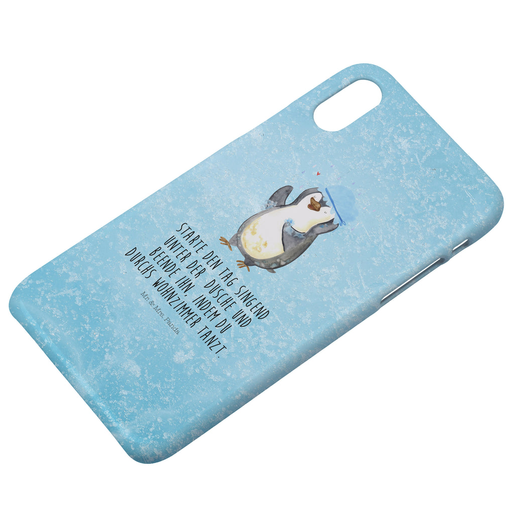 Iphone 10 Handyhülle Pinguin duscht Handyhülle, Handycover, Cover, Handy, Hülle, Iphone 10, Iphone X, Pinguin, Pinguine, Dusche, duschen, Lebensmotto, Motivation, Neustart, Neuanfang, glücklich sein