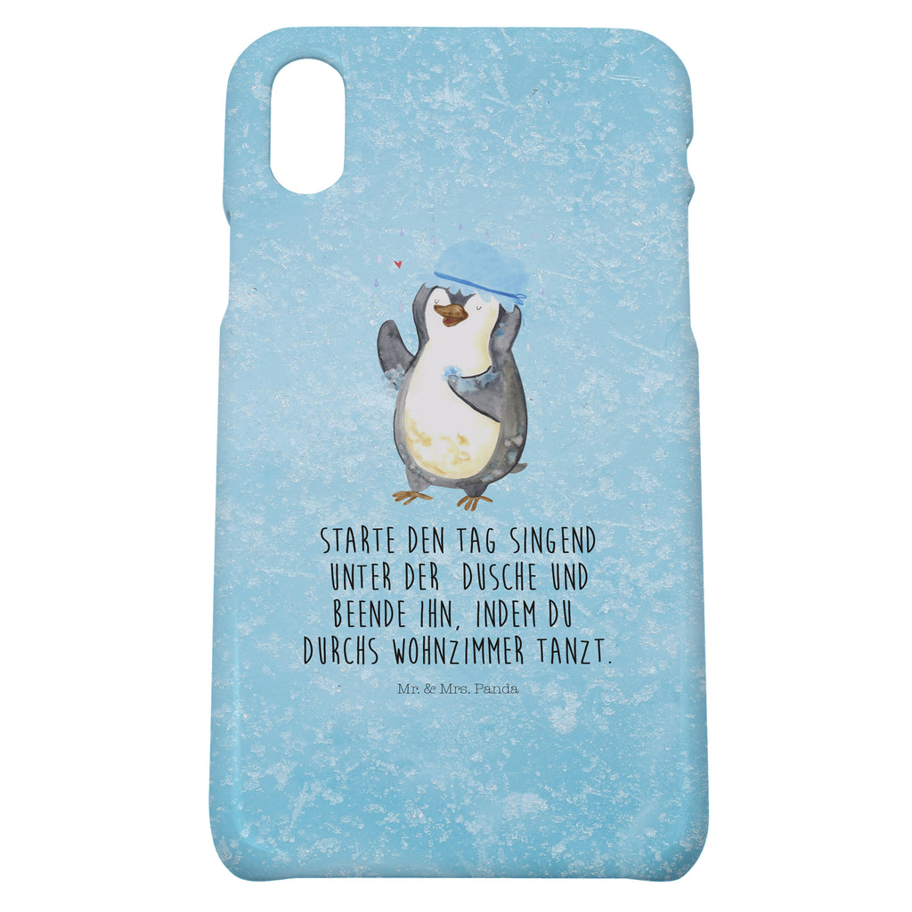 Iphone 10 Handyhülle Pinguin duscht Handyhülle, Handycover, Cover, Handy, Hülle, Iphone 10, Iphone X, Pinguin, Pinguine, Dusche, duschen, Lebensmotto, Motivation, Neustart, Neuanfang, glücklich sein
