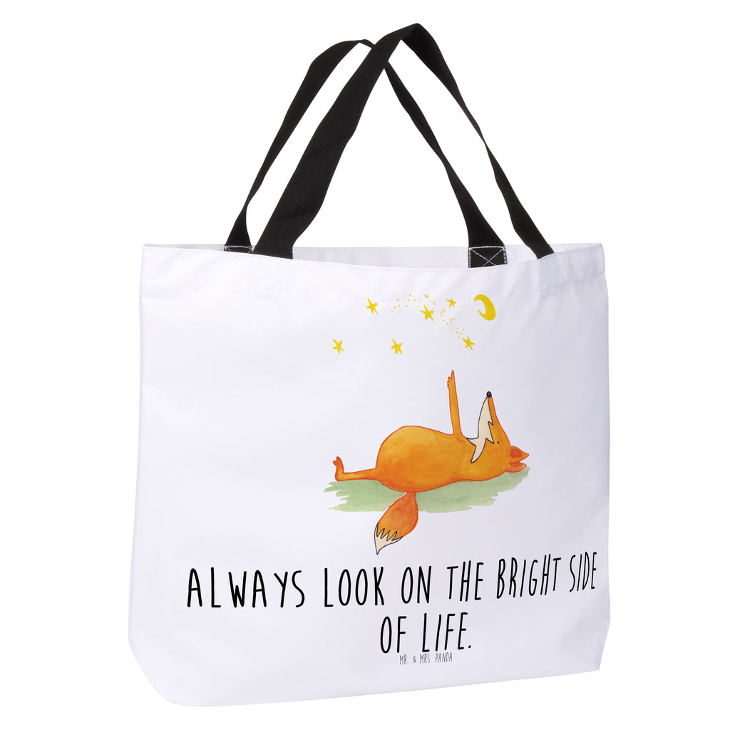 Shopper Fuchs Sterne Beutel, Einkaufstasche, Tasche, Strandtasche, Einkaufsbeutel, Shopper, Schultasche, Freizeittasche, Tragebeutel, Schulbeutel, Alltagstasche, Fuchs, Füchse, tröstende Worte, Spruch positiv, Spruch schön, Romantik, Always Look on the Bright Side of Life